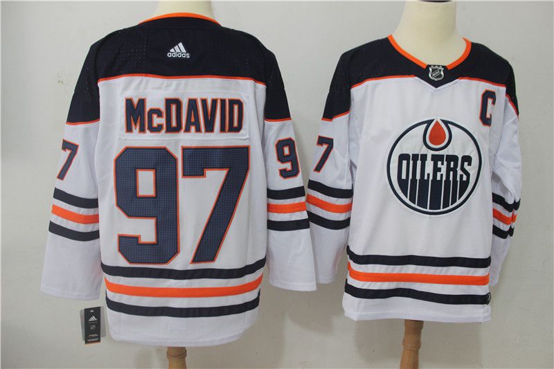 Men 2017 NHL Edmonton Oilers #97 McDavid white Adidas jersey->more nhl jerseys->NHL Jersey
